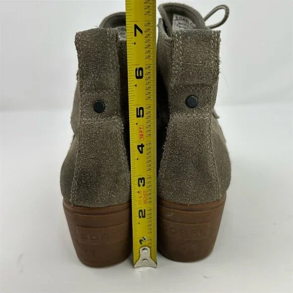 Sorel Toronto Lace Wedge Waterproof Light Brown Ankle Boots Womens US 8.5 - Picture 9 of 11